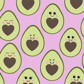 Kawaii Avocado party on pink