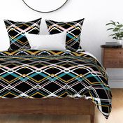 Intersection - Modern Geometric Chevron Black Multi Jumbo Scale