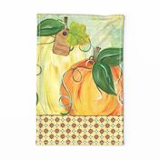 sfteatowel painted pumpkins fall decor farmhouse fall decor harvest blessings terriconraddesigns