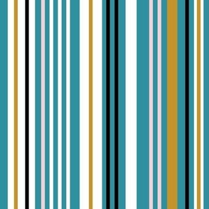 Give A Hoot Stripe - Teal Regular Scale