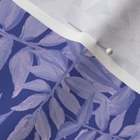 Aria Petals Hand Painted Botanical Leaf in Purple Passion