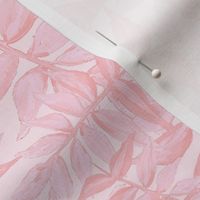 Aria Petals Hand Painted Botanical Leaf in Pink Lemonade