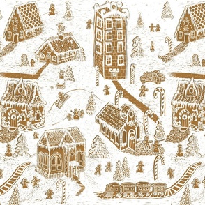 Gingerbread Town Toile
