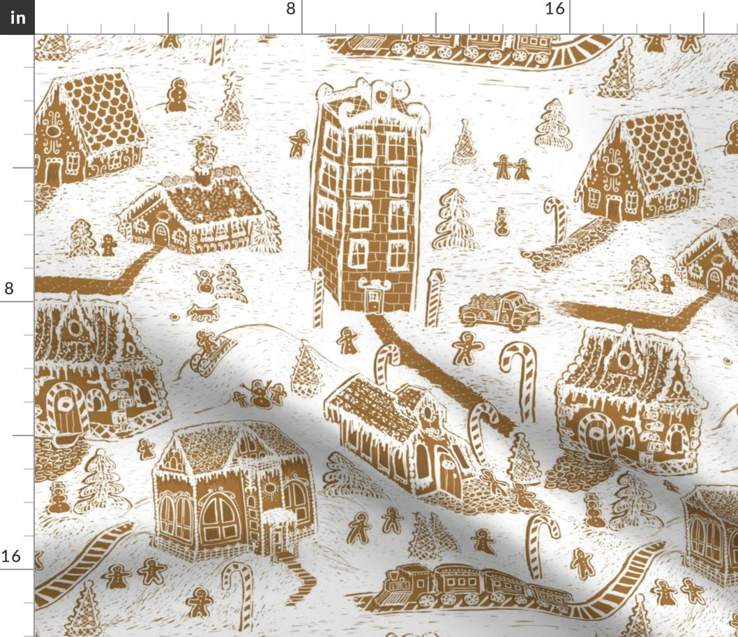 Gingerbread Town Toile