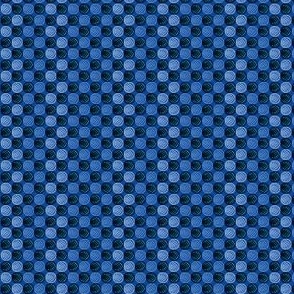 Black and White Dots on Blue