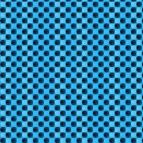 Black and White Dots on Cyan Blue