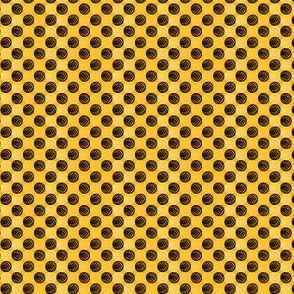 Black and White Dots on Yellow