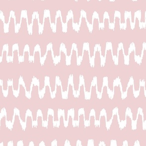 freehand scribble chevron zig zag ikat - cotton candy pink