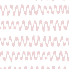 freehand scribble chevron zig zag ikat - cotton candy pink & white