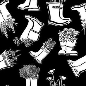 Rain boots and Botanicals 
