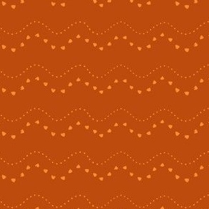 Boho  waves and dots autumn brown