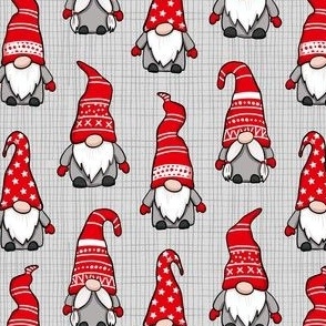 Christmas gnomes red grey G01