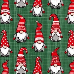 Christmas gnomes red green