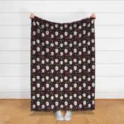 Leopard and plaid print Christmas gnomes black