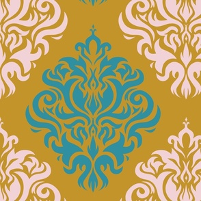 Baroque Pattern - Mustard
