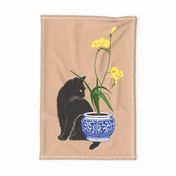 Elegant Spring Freesia (wallhanging / tea towel)