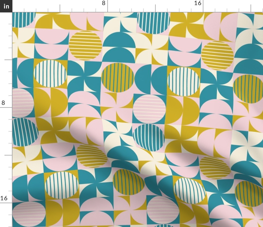 Geometric Fun Grid Pattern