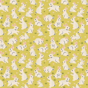 Daisy Rabbits - Lime