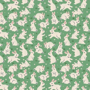 Daisy Rabbits - Green