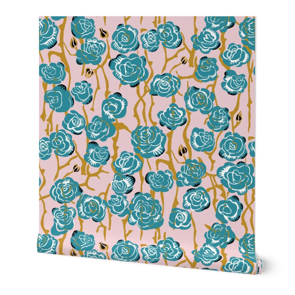 Art deco peony print