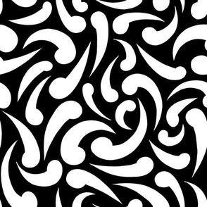 Black & White Abstract Swirls