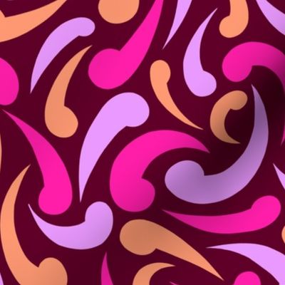 Raspberry Abstract Swirls