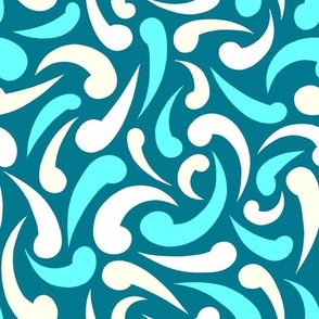 Turquoise Abstract Swirls