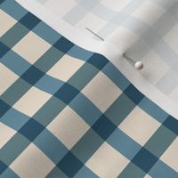 Sweet animal baby gingham - Blue