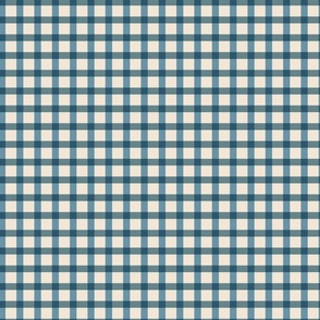 Sweet animal baby gingham - Blue