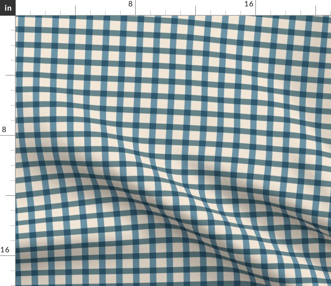 Sweet animal baby gingham - Blue