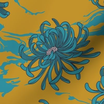 Chaotic chrysanthemum flow [in lagoon]