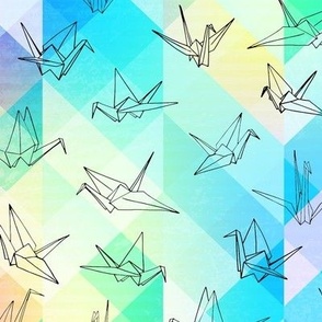 Cranes rainbow