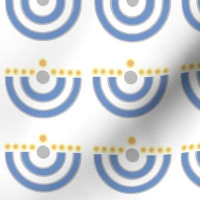 Abstract Hanukkah Menorah Blessings 