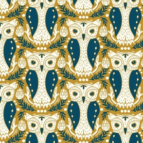 Night Owl, Large Mustard and Navy 