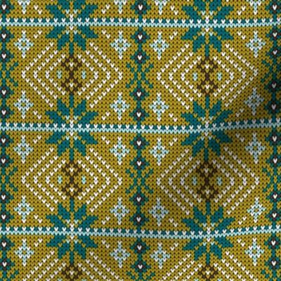 Festive Fair Isle Argyle - Green Regular Scale