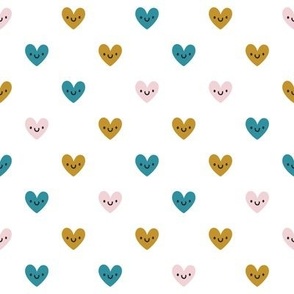 Cute Hearts Fabric, Wallpaper and Home Decor | Spoonflower