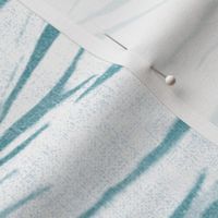 Shibori Linen in Aqua (xl scale) | Blue green arashi shibori pattern, pole wrapping, rustic linen texture, boho tie dye fabric in teal.