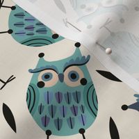 Owl Ruffle-Blue