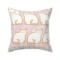 Cotton Candy Cats Large- Pink Cute Cat- Rose Japanese Kittens- Kawaii Pets