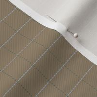 Windowpane Check - Mushroom Khaki, Sky Blue and Pine Green   (TBS133)