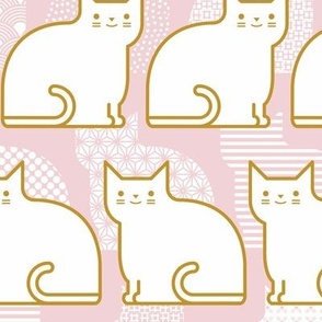 Cotton Candy Cats Medium- Pink Cute Cat- Rose Japanese Kittens- Kawaii Pets