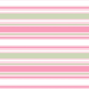 Cherry Blossom Stripes (Horizontal) - candy pink