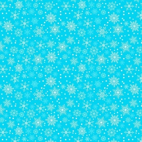 Snowflakes on turquiose