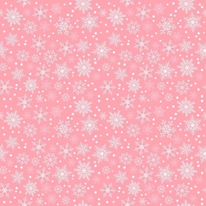 Snowflakes on pink