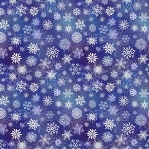 Snowflakes 1 on blue - 3in pattern