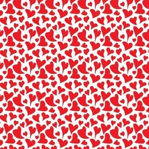 Hearts and Love Letters Red Funky Hearts