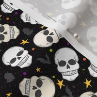 Halloween Skulls on Black - Small