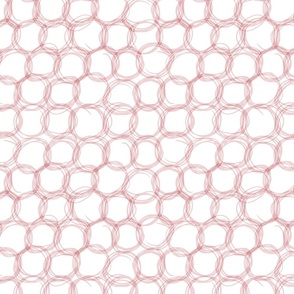 freehand chainlink scribble - cotton candy pink