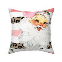 XL Pink Santa Pink and Leopard Stripe Background - xl scale