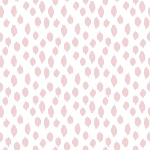 SMALL freehand scribble spot ikat - cotton candy pink & white